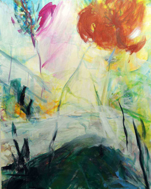 Acryl: Buntes Acrylbild fürs Wohnzimmer o.T