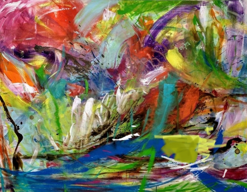 Abstrakte Acrylbilder auf Leinwand Birgit Busch